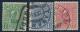 1072: 93-95. Krone Haakon 1898 komplett. Feilfri serie med prima 1,50kr stpl 1910!   (HK 4620) Utrop: 1000