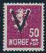 1214: 272. 50� V med vannmerke. Attestert m/lett blyantsignatur av Bj�rn Melbye. (HK 3800) Utrop: 1000