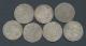 2216: Nepal, lot med 7 stk s�lvmynter, SE BILDE Utrop: 500