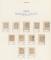1645: Samling antikva 1893-1908, fintagget (dog s� vi NK60 *(*)!), montert p� 13eldre utstillingark fra Tyskland. Angitte vm.stillinger b�r etterkontrolleres. 2 postkort. Utrop: 900