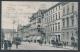 161: Kristiania - Karl Johans gate ved Grand hotell. Fint motiv med trikk, hester og mennesker i bilde. PA No. 538. Brukt 1908 Utrop: 75