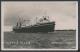 47: SS Terje Viken. Britisk hval skip. Sunket i 1941. Fint kort. Enerett Mathisens Foto, Tnsberg. Ubrukt Utrop: 100