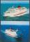 45: Lot 4 stk STENA LINE kort i storformat. Stena Jutlandica, Nordica, Saga og Germanica. To ubrukte Utrop: 100