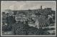 8: Tnsberg ved Jernbanestasjonen. Man kan se et tog p stasjonen. Litt skrift i front. Eneret Carl Falck, Tnsberg No. 2. Postgtt OSLO i 1934 Utrop: 100
