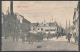 217: Skien - Torvet. Mye mennesker p torget. Eneb. Bogh. Nilsen No. 182. Postgtt 1908.  Utrop: 50